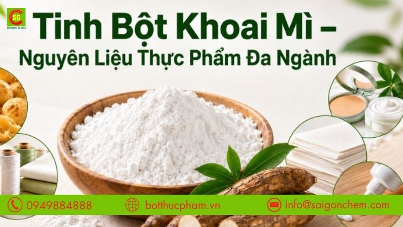 TINH BỘT KHOAI MÌ - NGUYÊN LIỆU THỰC PHẨM